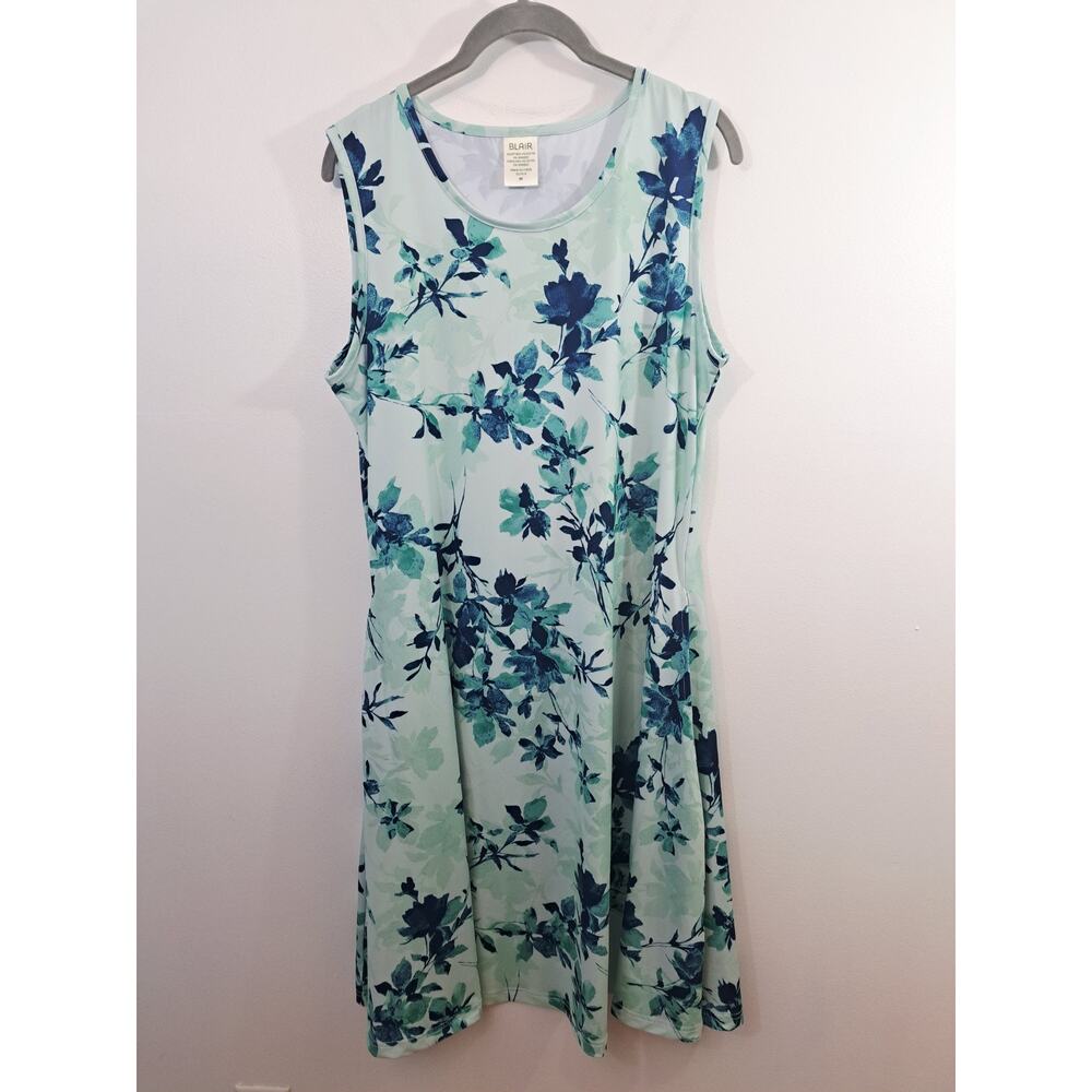 Blair Women's 2 Piece Dress & Top Blue Floral Medium Midi Length - Picture 3 of 6